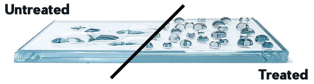 Glass Plates Before and After Treatement